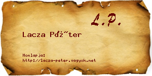 Lacza Péter névjegykártya